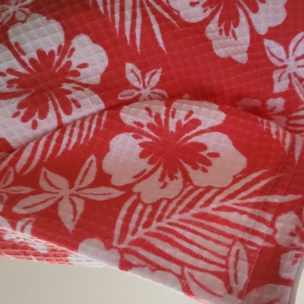 Coral Bay Zip Up Pool Swim Bathing Suit Coverup Womens Size Small Floral Coral - Picture 8 of 12